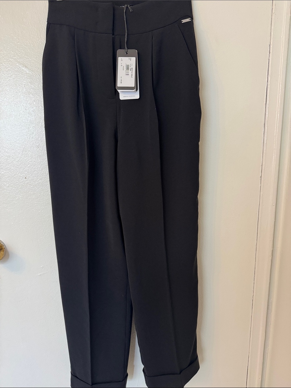 A/X Armani Exchange Black Pleated Dress Pants